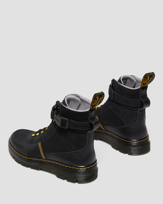 Dr. Martens COMBS TECH MILLED NAPPA & SUEDE CASUAL BOOTS черные