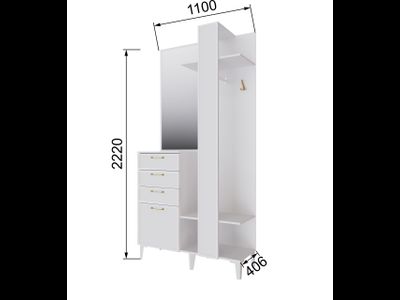 Центральная секция ТЦС-30. Прихожая Толедо графит (Домани)