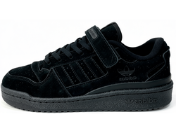 Кроссовки Adidas Forum Low Suede Black зимние