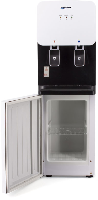 Aqua Work 24-LD бело-черный со шкафчиком, с нагревом и электронным охлаждением