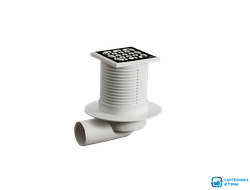 Трап для душевой ОРИО 100*100 с нерж. решеткой угловой выпуск Ф50 в Тамбове