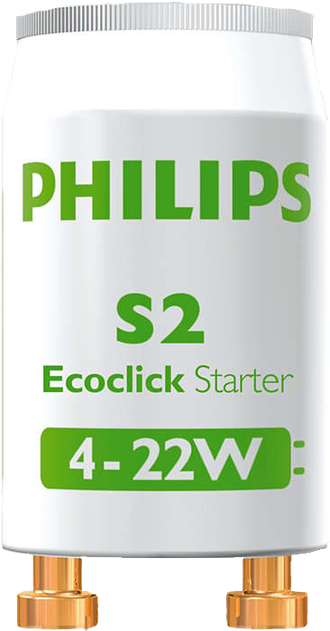 Стартер Philips S2 4-22w 220-240v 110-130v 4/6/8/18w