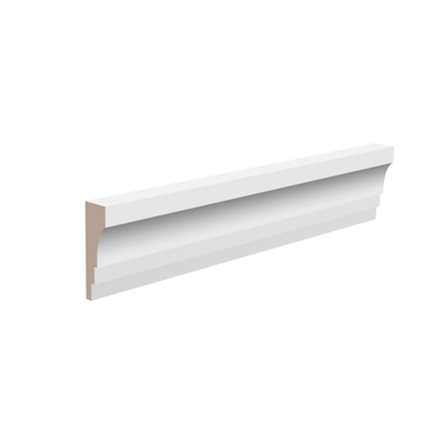 Потолочный карниз Ultrawood CR0027, из ЛДФ-декора, под покраску, 2.44 м.