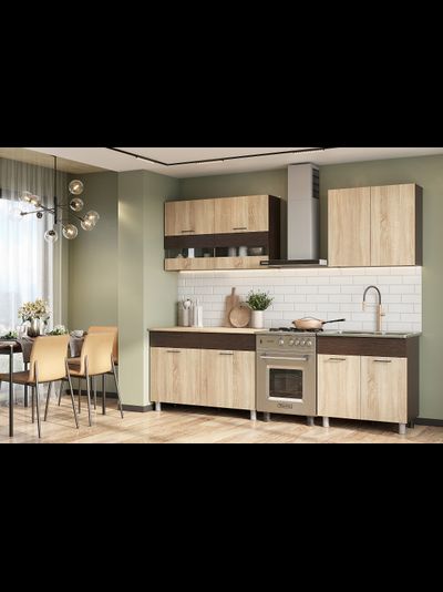 Босфор (2000) Дуб Венге/Дуб Сонома кухонный гарнитур