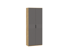 Прихожая ХИЛТОН - Шкаф комбинированный с 2 дверями Исп.2 Дуб Крафт золотой/Графит матовый