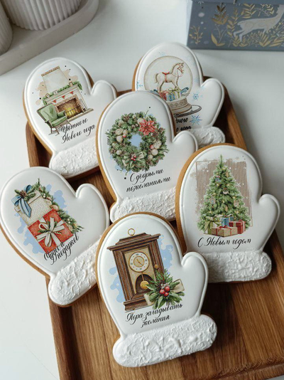 Имбирные пряники новогодние "Варежки"