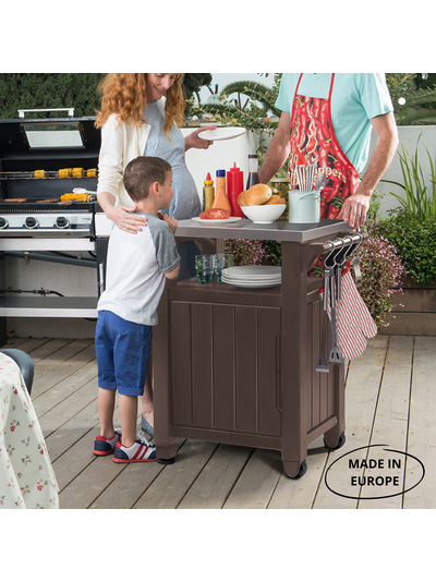 Столик для барбекю 105л коричневый
