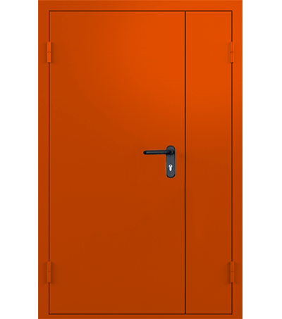 ДВЕРЬ МЕТАЛЛИЧЕСКАЯ ПРОТИВОПОЖАРНАЯ ДВУПОЛЬНАЯ ДПМ-02/60-А двупольная ассиметричная