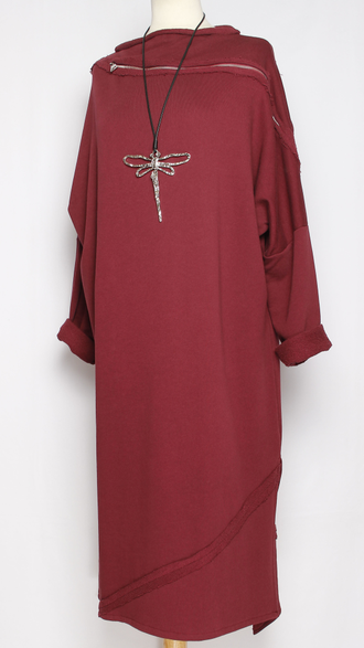 ПЛАТЬЕ БОХО "Молния плотное" вишня, жёлтое р.46-52