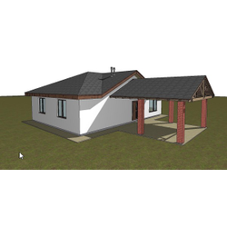 Одноэтажный дом с двумя спальнями 106м² (S47)