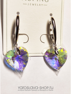 Модель : Б-140.Женские серьги в форме серца