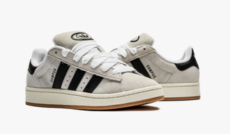 Adidas Campus 00s Crystal White Black (Экозамша) сбоку