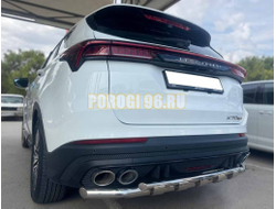 Защита заднего бампера двойная с перемычками Папа Тюнинг d60/42 для JETOUR X70 Plus 2023-