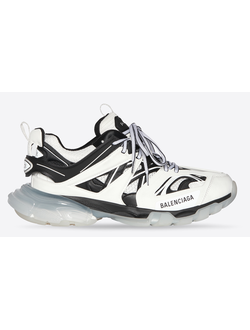 Кроссовки Balenciaga Track Trainers Clear Sole in white and black mesh and nylon