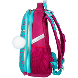 Школьный рюкзак №1School Basic Корги с ортопедической спинкой (розовый)