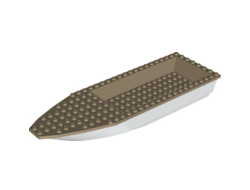 Boat, Hull Unitary 28 x 8 with Dark Tan Top 92710 / 92711, White (92710c05 / 6244672)