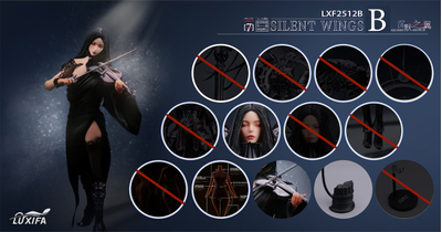 ПРЕДЗАКАЗ - Темная скрипачка - Коллекционная ФИГУРКА 1/6 Silent Wings Soloist (LXF2512B) - Luxifa ?ЦЕНА: 26900 РУБ.?