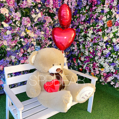 Подарочный набор №5 - Плюшевый мишка 150 см, Шары сердца 2, Киндер бокс средний