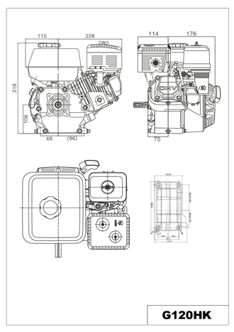 Двигатель champion g120hk