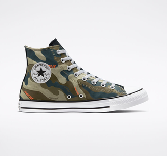 Кеды Converse x FAB LAB: Gorillaz высокие бежевые