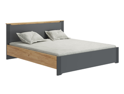 Спальня ЭМИЛИЯ - Кровать ЭЛ-31 (2000х1800) Дуб Крафт золотой/Графит