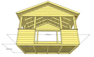 Беседка из дерева двускатная «Майская 2»
