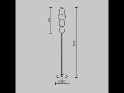 Напольный светильник (торшер) Pattern, MOD267FL-L32CH3K