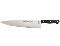 Нож(9428-3008)шефа, с заклёпками 280 мм, жёсткий (черный)