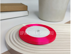 Лента атласная 0.6 см., рулон (23м.), ЯРКИЙ  РОЗОВЫЙ