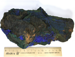 Азурит, Малахит, Азуромалахит, коллекционный образец, Россия (195*120*75 мм, 2137 г) №20638