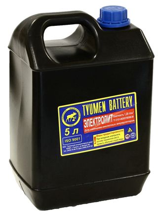 Электролит 5л. d=1.28 Tyumen Battery