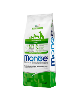 Корм для собак Monge с кроликом, рисом и картофелем 2,5 кг