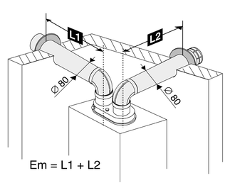 Адаптер моноблочный 80/80 для перехода на двухтрубную систему