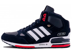 Кроссовки Adidas ZX 750 High Dark Blue с мехом