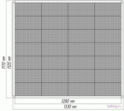Светодиодный экран в стелу АЗС-5  1280х1120