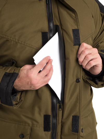 Куртка ПРЕМЬЕР-ЗИМА  цв. оливковый/чёрный