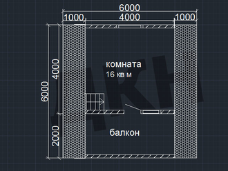 Дом 4 на 6  с верандой 2 метра