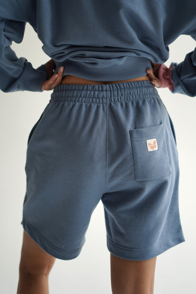 ШОРТЫ УНИСЕКС "ПРИЯТНО" ГОЛУБЫЕ