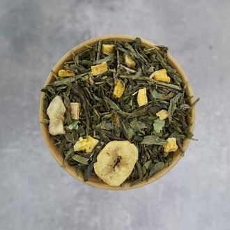 Зеленый чай с добавками "Банановый чизкейк" 100г