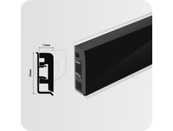 Плинтус для столешницы Thermoplast AP630 черный глянец