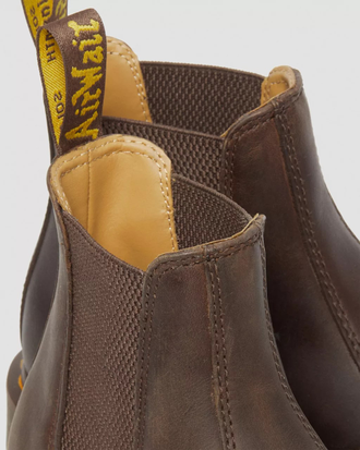 Челси Dr Martens 2976 Yellow Stitch Crazy Horse Smooth Leather Chelsea Boots