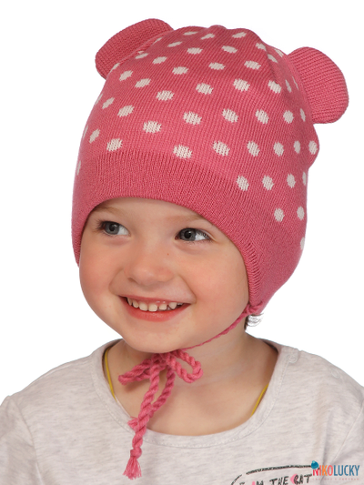 Шапка  20202-11, цвет темно-розовый,белый р. 48-50