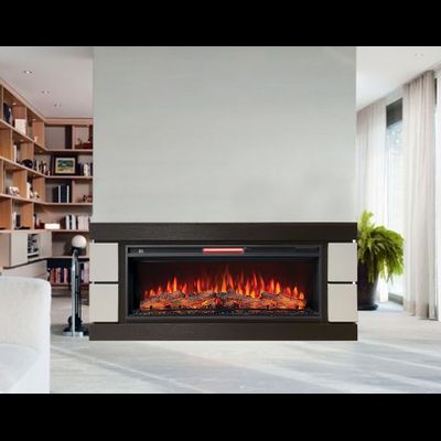 Линейный электрокамин Норман BL-WT с очагом Joker 45