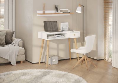 Стол письменный с ящиком и открытой нишей 6-01101