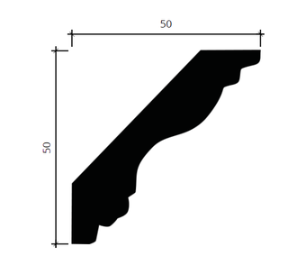 Карниз 1.50.194 - 50*50*2000мм