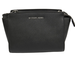 Сумка Michael Kors Аутлет Messenger Saffiano (чёрная)