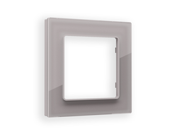 Рамка 1-ая Сталь стекло органическое, коллекция PLATOS - Ambrella Volt - ALFA