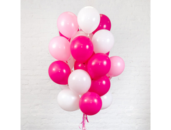 Белые, розовые, малиновые шары