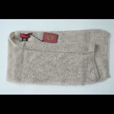 Vizio шарф Италия 1042 вязаный бежевого цвета