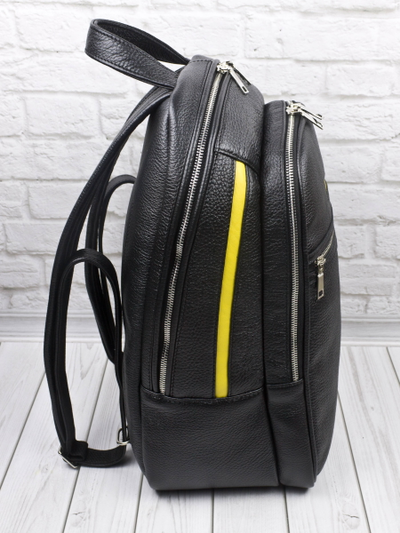 Кожаный рюкзак Mantovano black (арт. 3109-01)